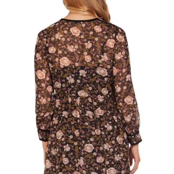 Unique Dark Floral Romantic Gothic-Vintage look-Black Minidress-Medium - Picture 9 of 9